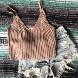 Woven crop top
